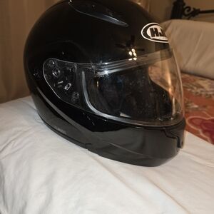 HJ Black Full Face Helmet